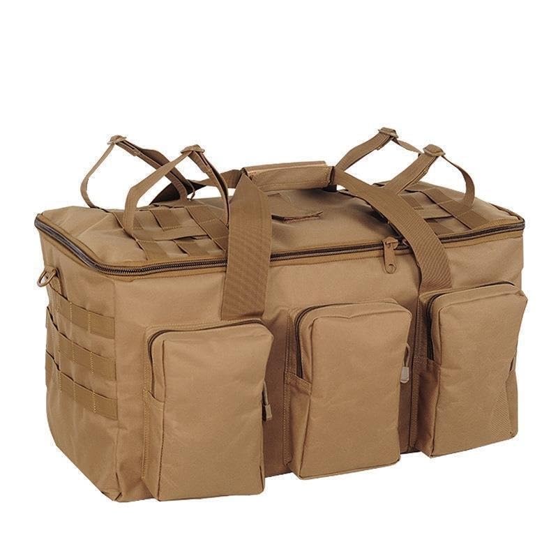 OAREA Bolsa de Lona for Equipaje de 55 l, Mochila de Acampada, Bolsas tácticas Grandes for Senderismo, Viajes, montañismo, Viajes, Mochila de Lona(Khaki)