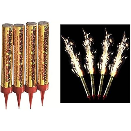 4 Bougies D Ambiance Fontaine D Artifice Pour Gateau D Anniversaire Duree 60 Secondes Amazon Fr Cuisine Et Maison