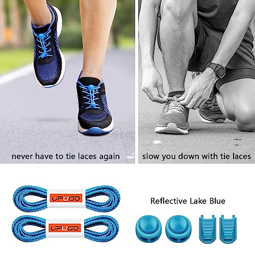 Image of UpUGo Elastic Shoe Laces, No Tie Shoe Laces Tieless for Kids, Adults, Elderly, One Size Fit All