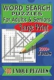 Word Search Puzzle for Adults and Seniors Large Print: 100 Unique Large Print Puzzles and 2000+ Puzzles for Adults and Seniors