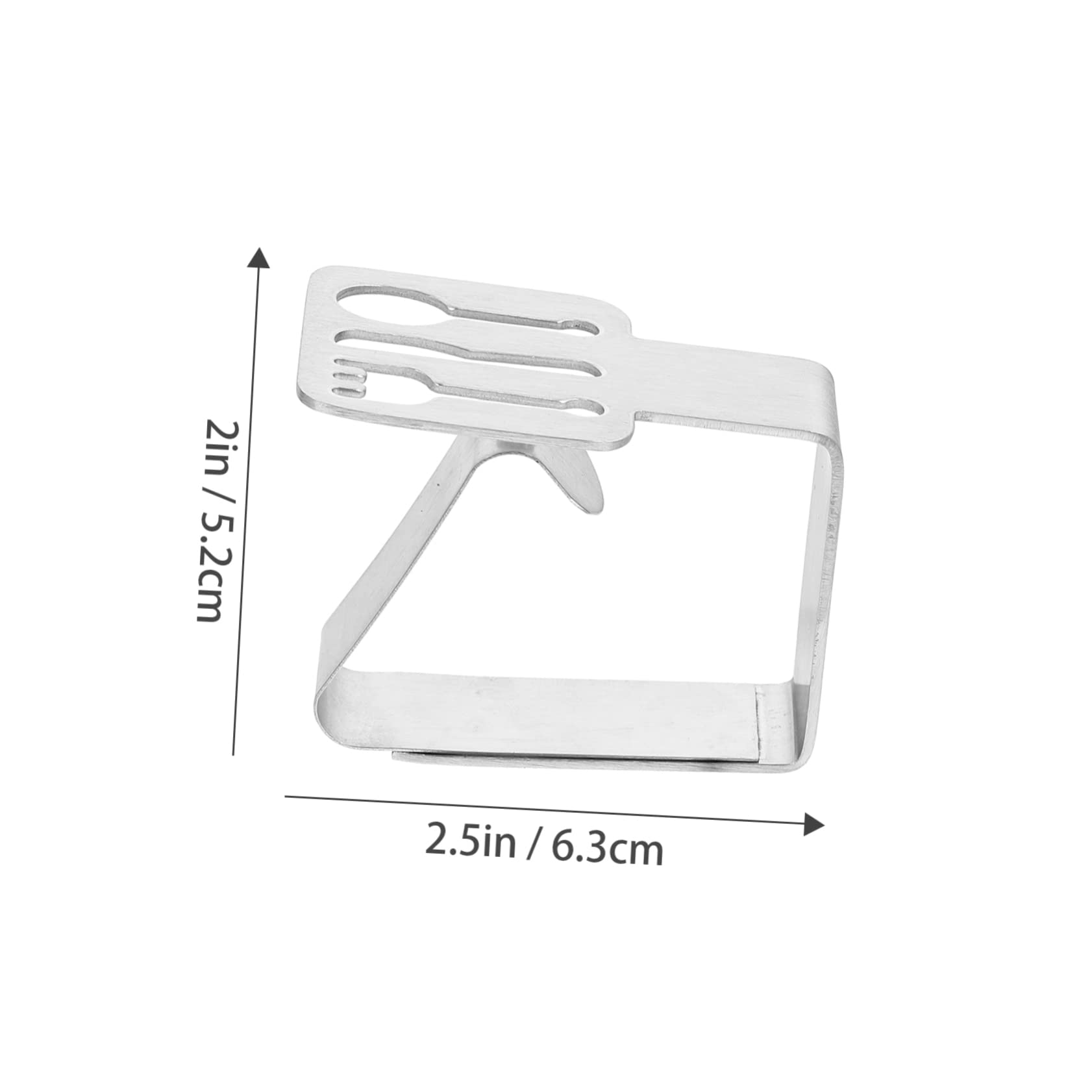 PRETYZOOM Practical Tablecloth Clamps 6 Pack Stainless Steel Non-Slip Design for Tables Cover Clips Wedding Buffet Use