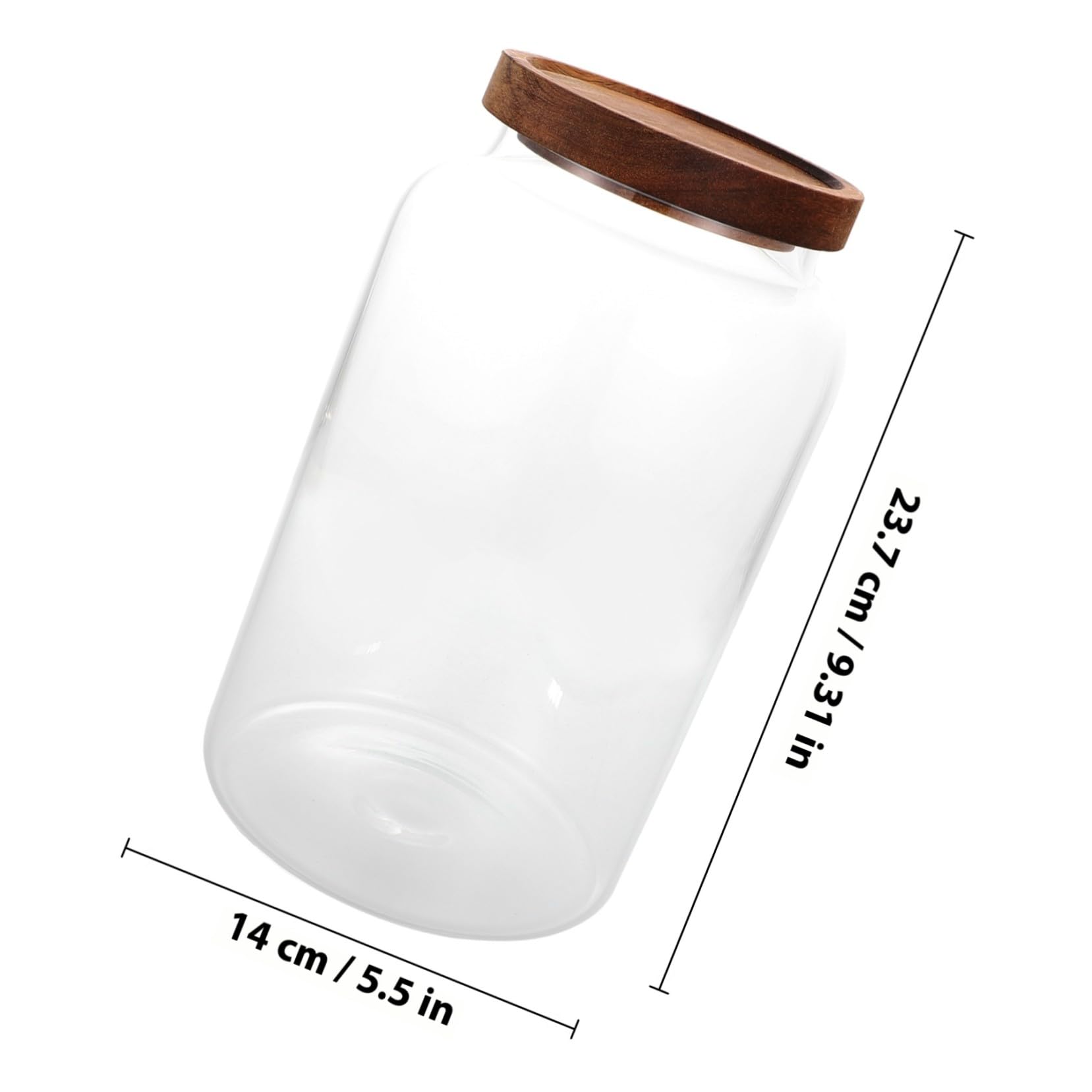 VILLCASE Vorratsglas zur Aufbewahrung und Feuchtigkeitsschutz 2,8l mit Holzdeckel Luftdicht für und Tee in Küche dem Schreibtisch