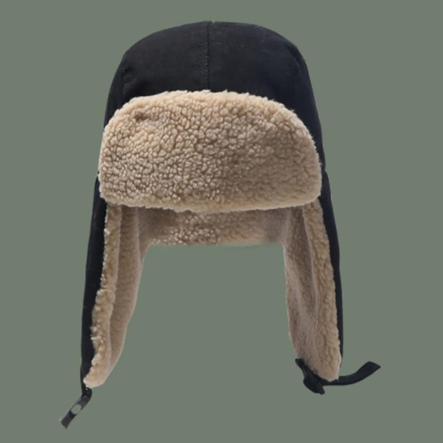Unisex Bomber Hat Faux Fur Trapper Trooper Hat Ushanka Russian Aviator Hat with Chin Strap Pilot Cap Winter