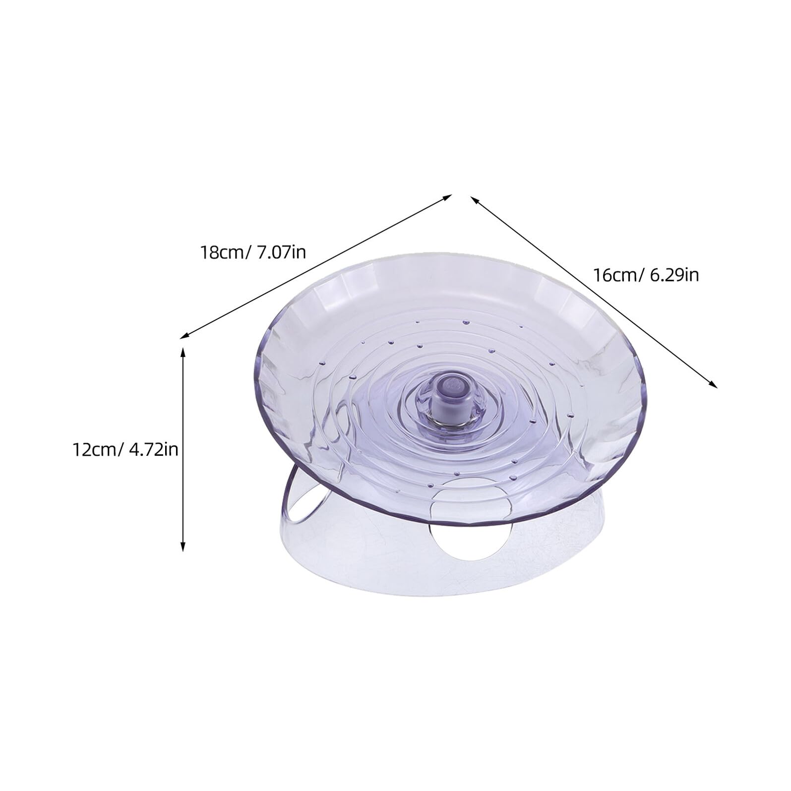 NOLITOY Rueda para Hámster Pequeña de Plástico Transparente con Base y Escondite Integrado, Rueda de Ejercicio Silenciosa 3 Piezas para Correr y Jugar en Jaulas de Mascotas