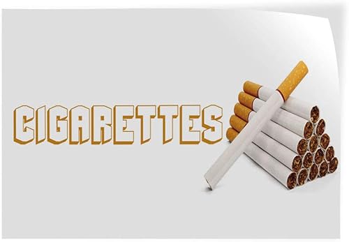 Cigarettes #1 - Calcomanía de vinilo para tienda de interiores, 8 pulgadas