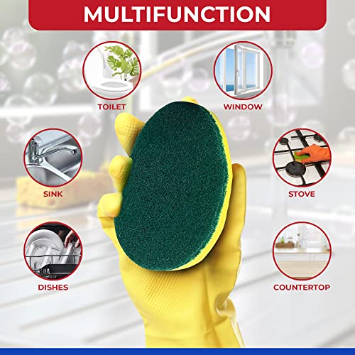 Delaware Durables Dish Wand Sponge Replacement Set - Dishwand Sponge Refills, Heavy Duty Sponge, Dish Sponge, Dishwashing Supplies, Kitchen Sponges, Dish Scrub, Scrubbing Pads - 6 Pieces Pack #TOP4