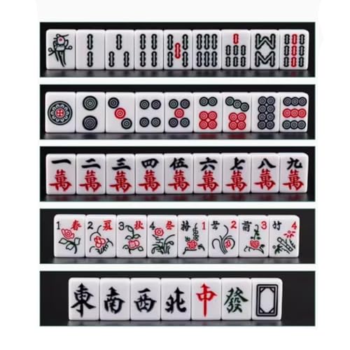 Set Chino de Mahjong 144 piezas para viaje miniatura 6
