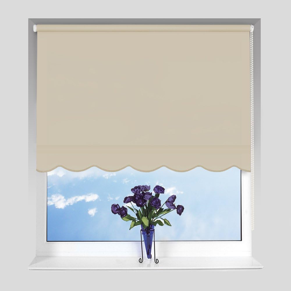 Homestyle Roller Blind with Scalloped Edge, cappuccino, 120cm (47.2") Amazon.co.uk Home & Kitchen