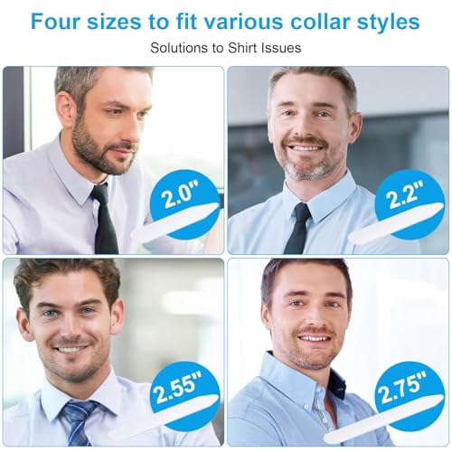 image for Kukaiao 120PCS Plastic Collar Stays for Men's Dress Shirts Thicker and