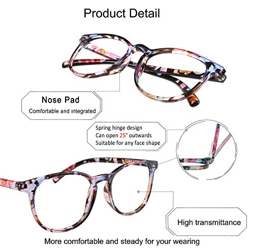 Image of YEIN Blue Light Blocking Glasses, Spring Hinge Photochromic Gray Sunglasses, Anti Eyestrain, Computer Reading Glasses, Gaming Glasses, TV Glasses for Women, Anti Glare