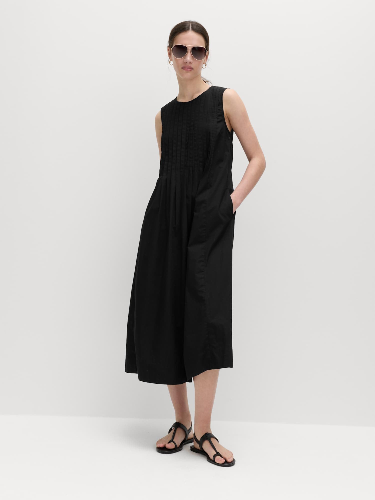 Marks & Spencer Robe midi Coupe décontractée Pur Coton nervuré