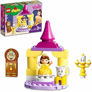LEGO 10960 DUPLO Disney Princess Belle's Ballroom Castle, Beauty and The Beast Set, Toy for Toddlers, Girls and Boys 2 Plus Years Old