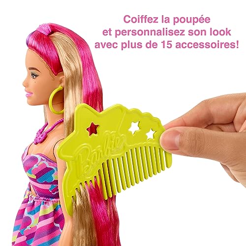 Totally Hair Barbie Poupée Barbie Ultra Chevelure Plantureuse Avec 15 Accessoires - vue 4