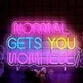 Normal Gets You Nowhere Neon Sign, Large Neon Lights Signs, LED Neon Signs for Wall Decor, Neon Wall Light with USB Powered for Bedroom Living Room Bar Wall Art Neon Lights Christmas, Wedding,