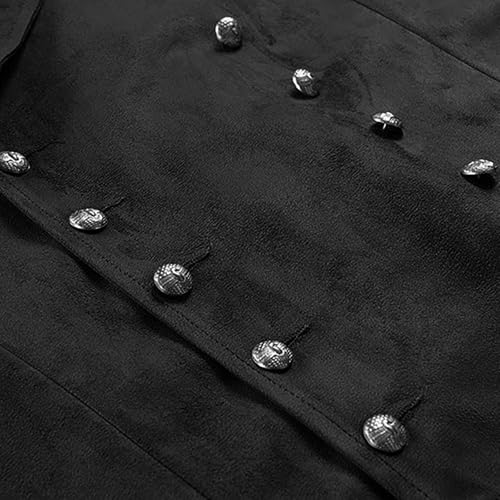 Child Boys Girls Medieval Waistcoat Sleeveless Collar Double Breasted Vest Top Solid Color Buttons Kids Outfits3