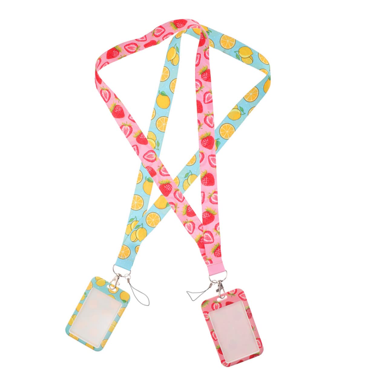 STOBOK 10stücke Ausweishalter Mit Lanyard Im Fruchtmuster Für Lehrer Schüler Und Ausweise Passend Für Schule Büro Und Praktischer Schutz Für Ihre Karten