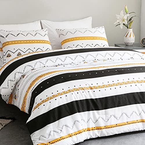 Tokokimo Housse de Couette 220x240 avec 2 Taies d'oreiller 65x65 cm - Design Bohémien - Parure de lit 220x240 Adulte - 100% Microfibre Housse Couette avec...