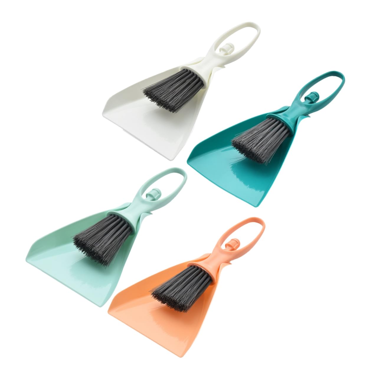 Unomor 4 Sets Desktop Cleaning Tools Dustpan Broom Cleaning Scrub Brush The Car Desk Cleaner Brush Small Sweeping Countertop Brush Dust Pan Car Cleaning Brush Interior Detailing Brush Pp