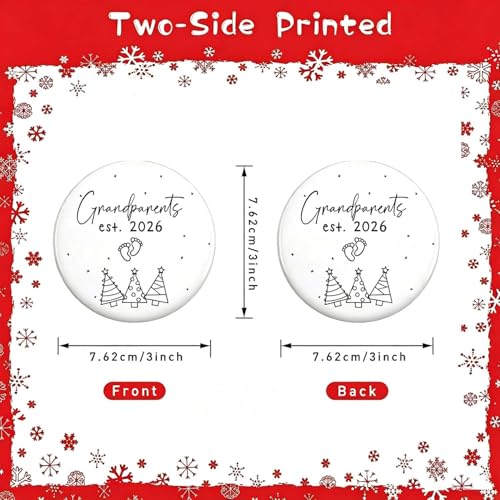 Grandparents' First Time Gifts - Grandma & Grandpa Ornament - Ceramic Christmas Ornament 2026 - Image 2