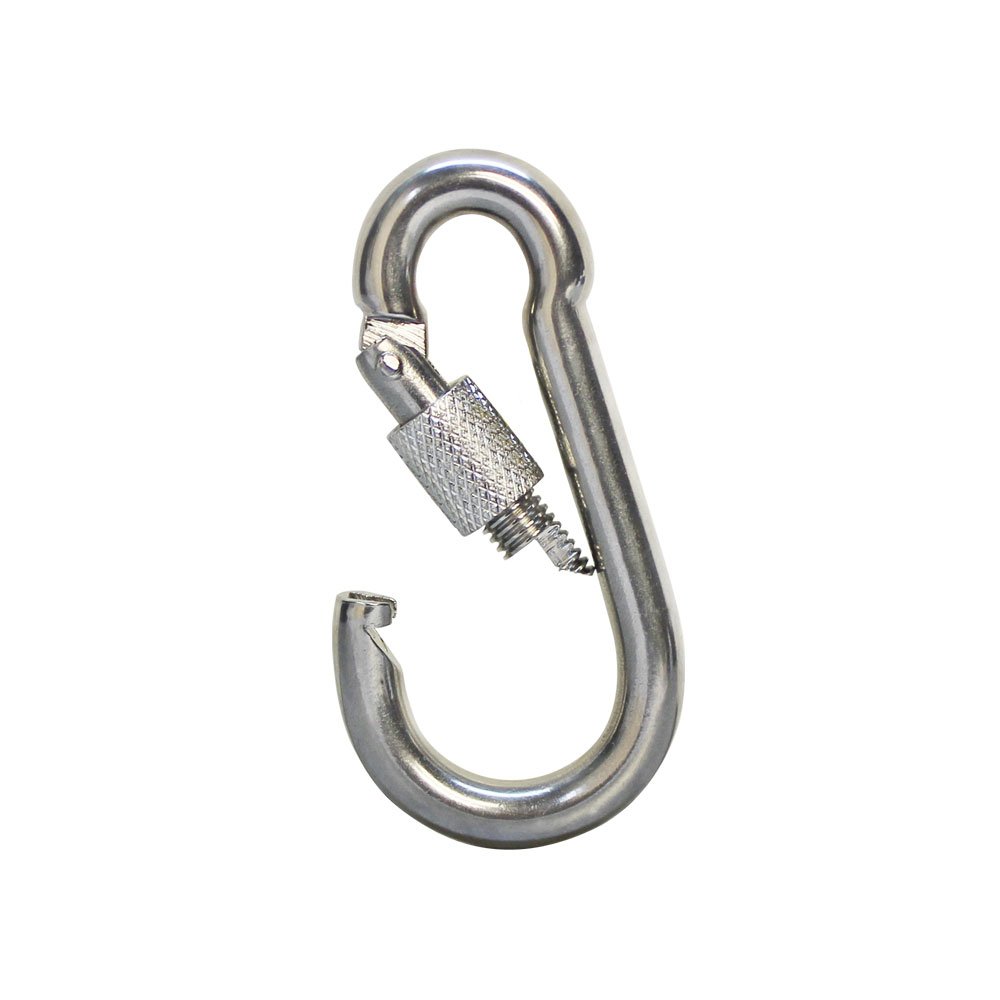 5 PC 5/16'' Marine 316 Stainless Steel Spring SNAP Hook w Screw Carabiner 400 LB