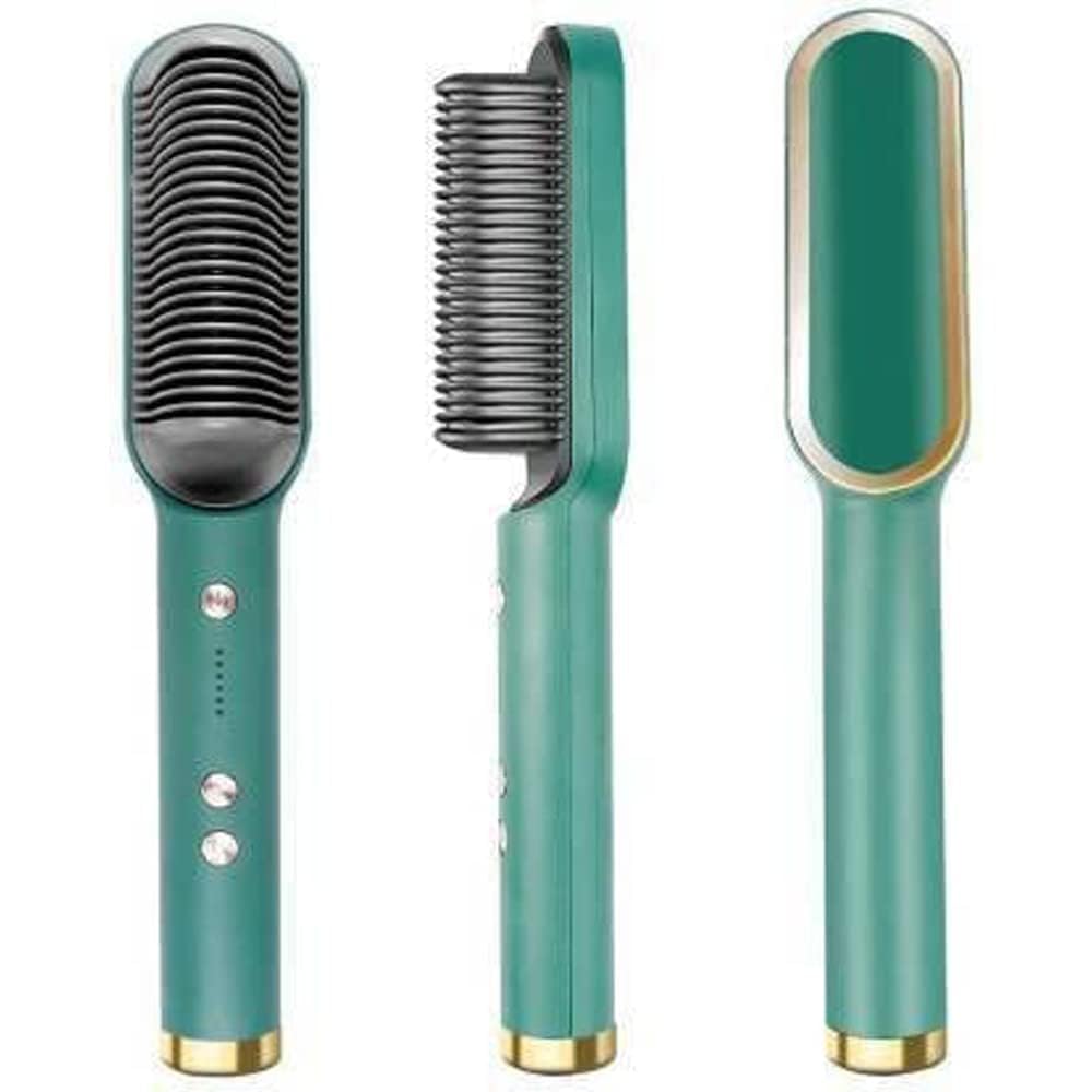 Hair Straightener Comb for Women and Men, Hair Styler, Straightener Machine Brush Electric Straightener with 5 Temperature Control Professional (Multicolor) (Pack of 1)-image-42