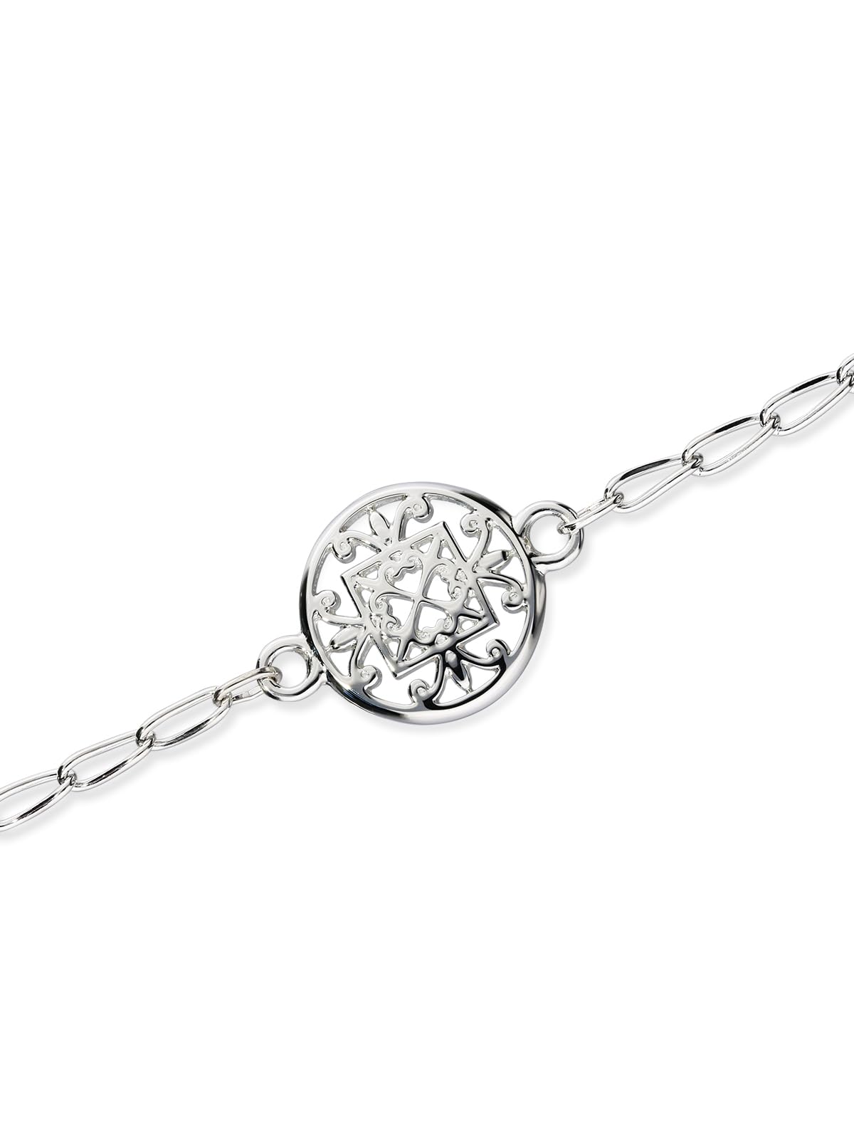 ORTAK 925 Sterling Silver Handmade Bracelet | Inspired by St Magnus Cathedral Design | High Polished | Scottish Fine Jewellery | Made In the United Kingdom
