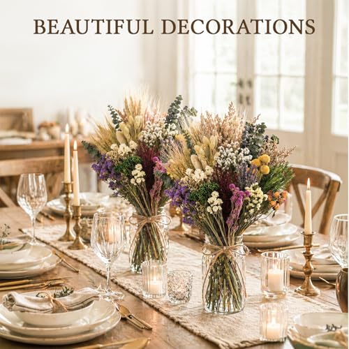 Kit de flores secas naturales DIY con 18 tipos miniatura 5
