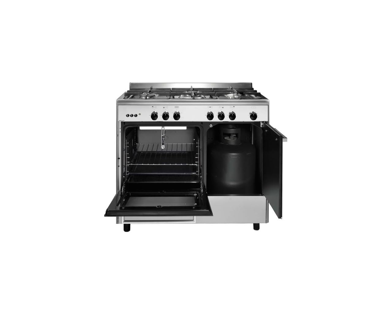 Piano De Cuisson Gaz 66l 5 Feux Inox/noir - GA960PCGIX