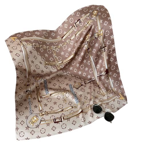 Image of Printed Poly Silken feel Scarf Stole for Women | Stylish, Soft, & Lightweight | Satin Feel Neck Scarf, Hair Scarf, Head Scarf for Women