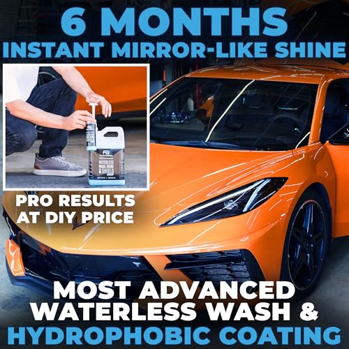 Image of Flowgenix Waterless Car Wash Spray - Grand Finale - Motorcycle Cleaner & Car Wax Polish (1 Gal or 128 oz) - Ceramic Coating - Quick Detailer Spray to Make Your Vehicle Shine
