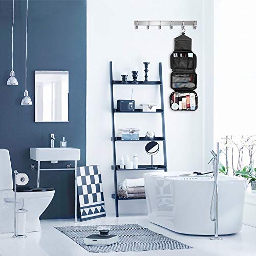 MONSTINA Toiletry Bag/Cosmetic Case Toiletry Travel Bags Hanging Cosmetic Pouch Cosmetic Organizers (Black)