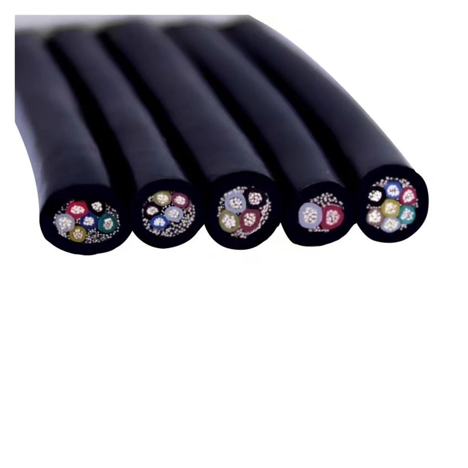 1 Stück UL2547 geschirmtes Steuerkabel 22AWG – 2–6-adriges PVC-Kupfer for Audio, 5–50 m Länge(Black,30M-22AWG (5CORES))