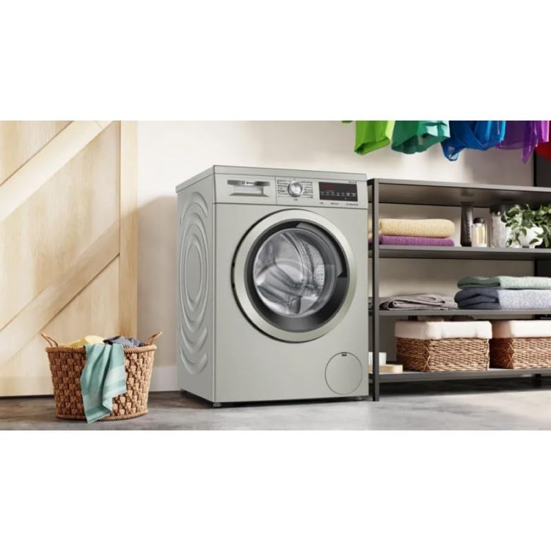 BOSCH Lave-linge libre 9 kg série 6 EcoSilence acier anti-empreintes WUU28T6KES
