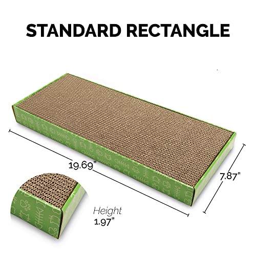 Image of Furhaven Pet Cat Scratcher | Corrugated Cat Scratcher with Catnip, Green, Standard