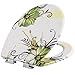 Produktbild TecTake Toilettendeckel mit Absenkautomatik WC Brille Klobrille - Diverse Modelle (Blumen | Nr. 402259)