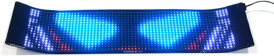Flexible LED Display Screen for RC Model Remote Control Cars Devil's Eye Custom Pattern Text Creative Decals (Small Size)
