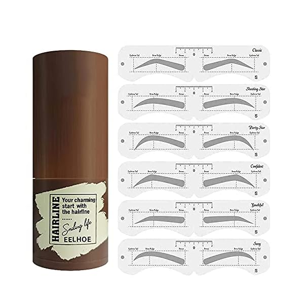 Eyebrow-Stamp-Shaping-Kit-One-Step-Brow-Stamp-Stencil-Kit-Waterproof-Eye-Brow-Stamp-Makeup-Tools-Eyebrow-Definer-with-6-Reusable-Eyebrow-Stencils-Light-Brown Eyebrow Stamp Shaping Kit, One Step Brow Stamp Stencil Kit Waterproof Eye Brow Stamp Makeup Tools Eyebrow Definer with 6 Reusable Eyebrow Stencils (Light Brown)