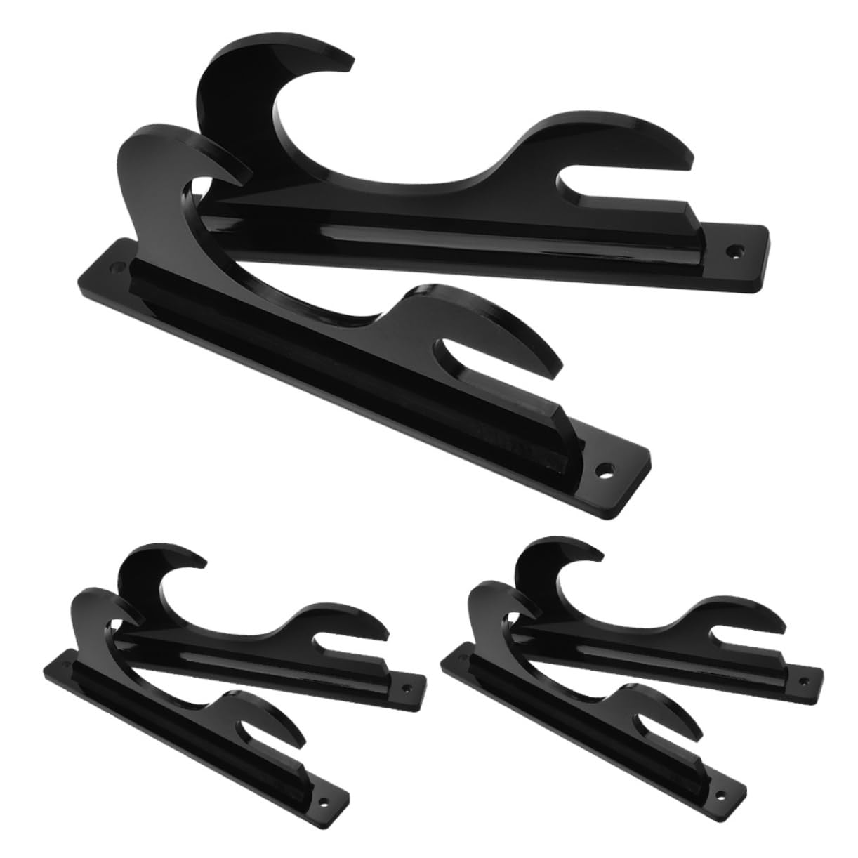 ifundom Soporte de Espada de Pared de Acrílico Negro, 3 Pares