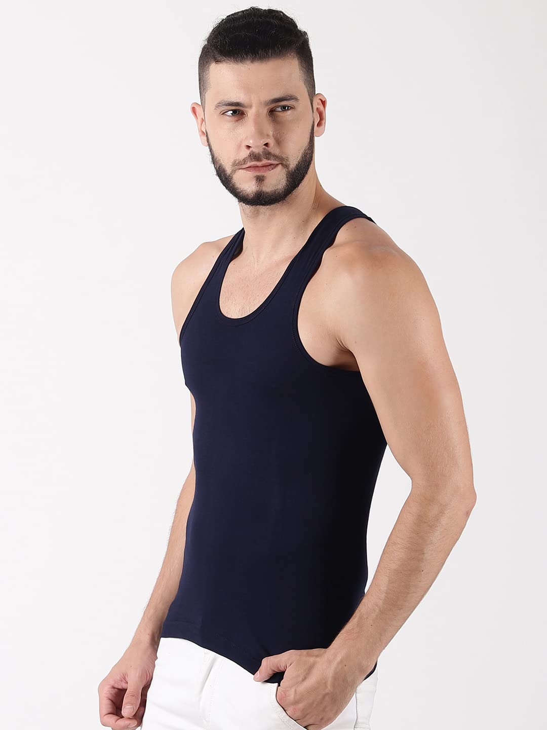 Dollar Lehar Combed Cotton Men's Pack of 5 Multicolour Vest - Image 2 thumbnail
