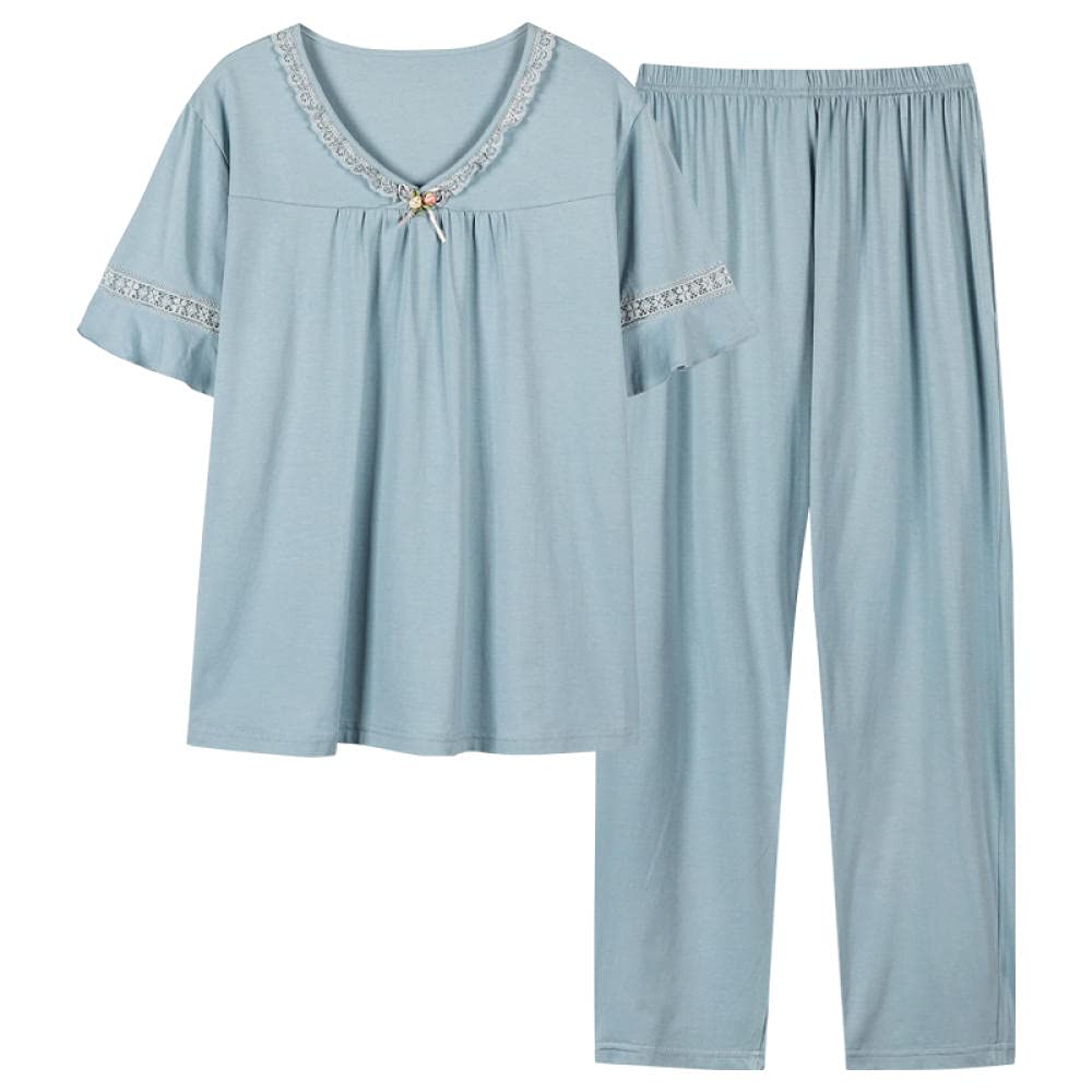 Pyjamas en modal pour femmes : ensemble de nuit uni manches courtes