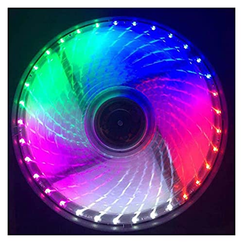 Ventilateur PC 120mm silencieux pour travailler de nuit sans bruit avec lumière 33 LED