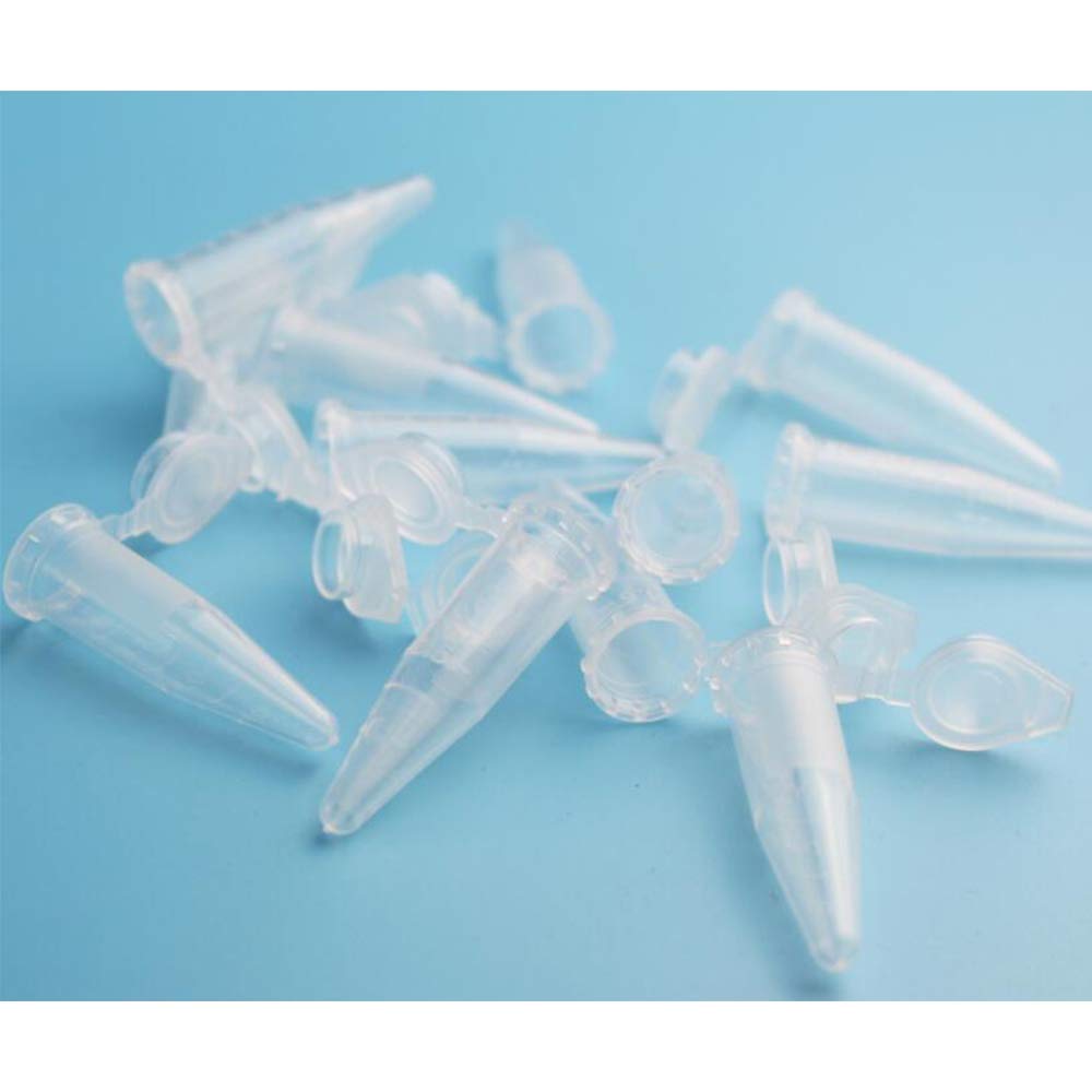 Xinlie 500 Pezzi Microtubi in Polipropilene Conico Microtube Tubi di Microcentrifugazione in Polipropilene Tappi a Pellet con Coperchio 1,5 ml Trasparente per Campioni Test in Plastica