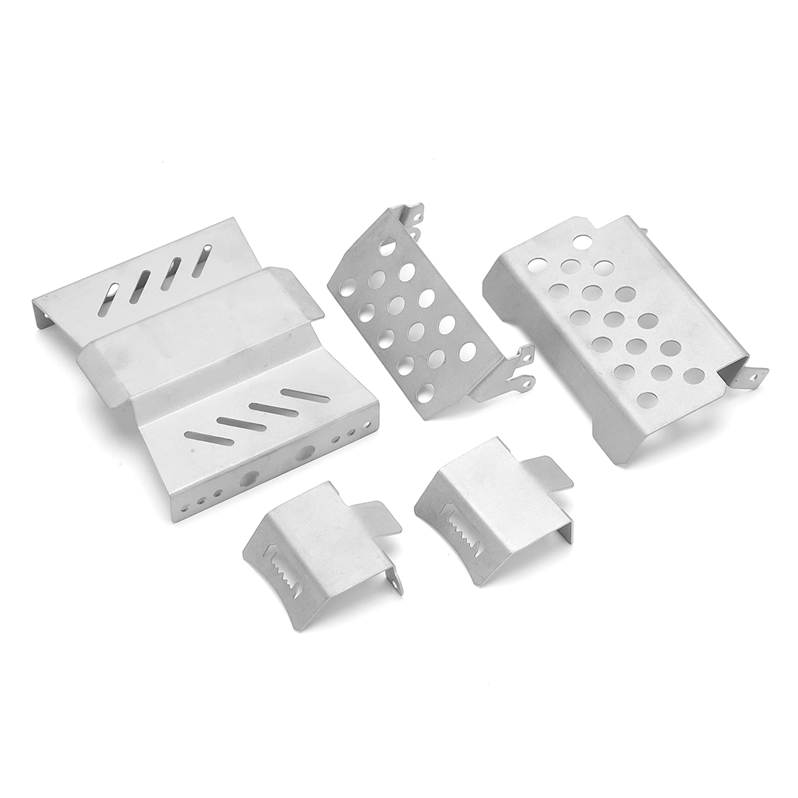 Alomejor RC Chassis Guard Chassis Armor Set Stainless Steel Plate for Redcat Gen8 1/10 RC Car with Portable Design