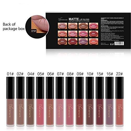Jelife Rossetto Matte Lunga Durata Lip Gloss Set