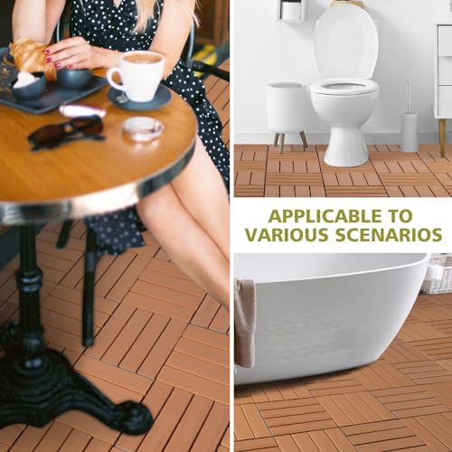 Famobay SB-122 Wood Plastic Composite Patio Deck Tiles,Diy Interlocking Decking Tiles thumb #6