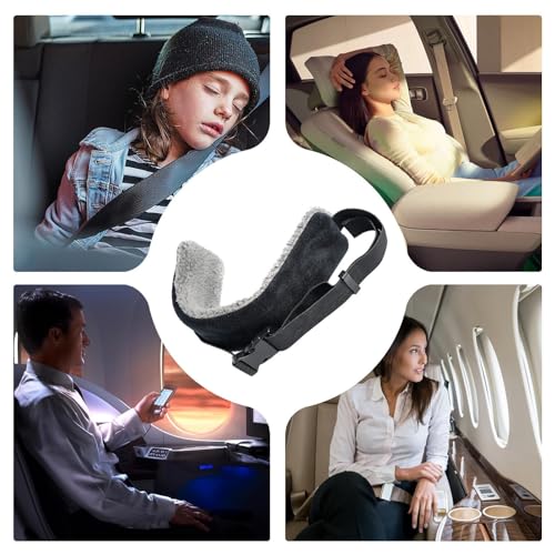 Travesseiro de suporte de cabeça de viagem – Almofada de viagem ajustável com suporte de pescoço de