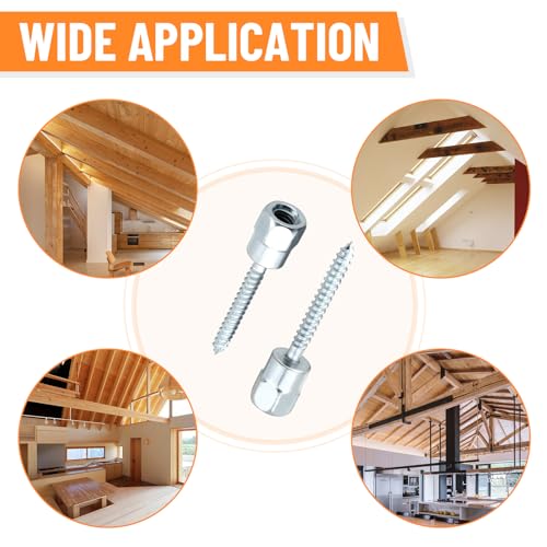 3/8" Vertical Rod Anchor Screw 1/4" x 2", Threaded Rod Anchor Screw Fitting — view 6