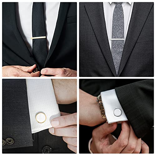 Set de 12 Mancuernillas y Pisacorbatas para Hombre miniatura 2