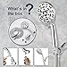Cobbe High Pressure 8 Functions Shower Head with handheld - Powerful Detachable Shower Head Set for Low Water Pressure - Tool-less 1-Min Installation, Extra Long 60