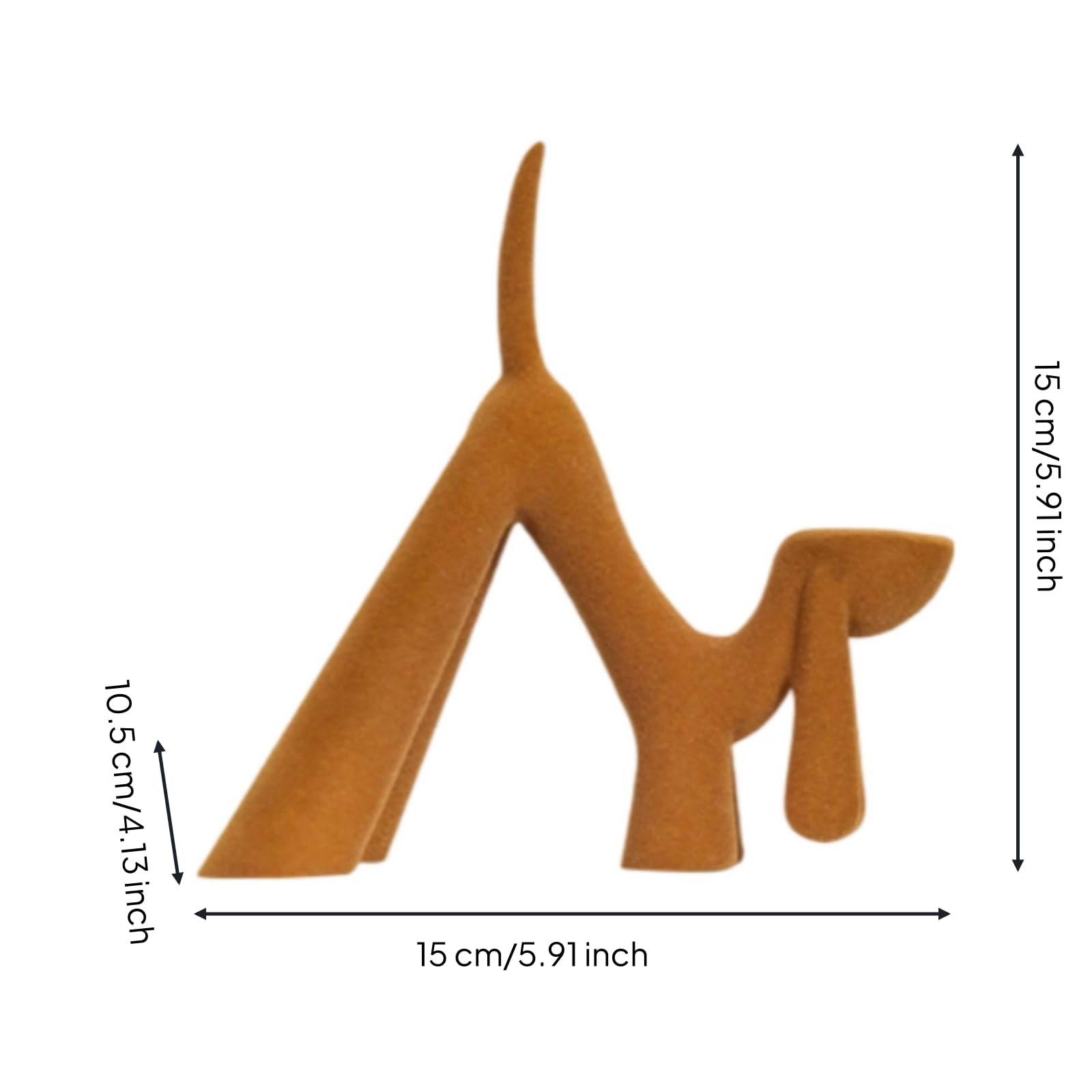 Baoblaze Escultura Metálica Estatua Perro Figurilla Decorativa Adorno Abstracto Estilo Contemporáneo Adecuada para Hogar Estudio Sala Entrada